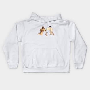 Saluki drinking coffee Kids Hoodie